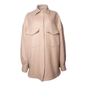 The Attico powder pink wool blend short coat